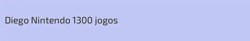 Diego Nintendo 1300 jogos